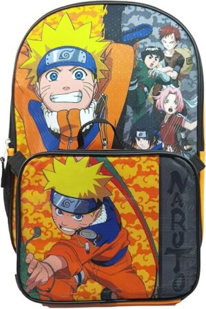 Bioworld Naruto 16" Large Backpack with Lunch Bag