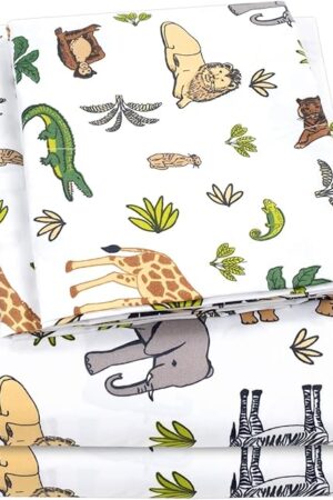 1500 Supreme Kids Bed Sheet Collection Twin Toddler Sheet Sets Wild Animal