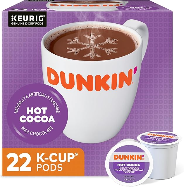 Dunkin' Donuts® Milk Chocolate Hot Cocoa Single-Serve K-Cup®, Box Of 22