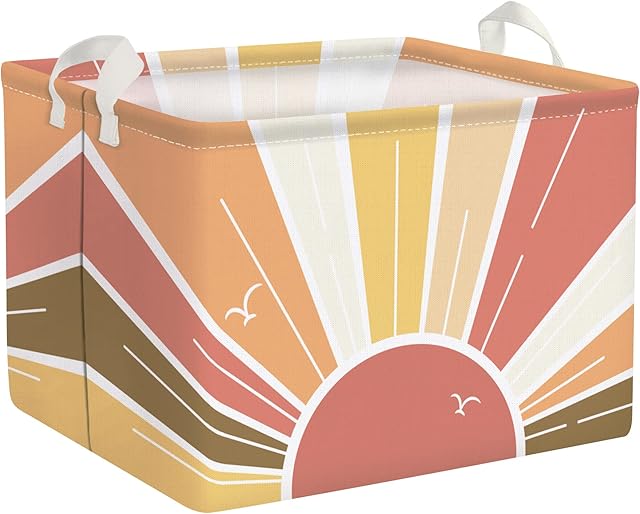 Clastyle Boho Sun Baby Girl Basket Bathroom Shower Gift Blanket Storage Bin Red Seagull Kid Toy Basket Clothes Book Shelf Basket