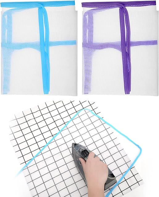2Pcs Pressing Cloth for Ironing, Ironing Cloth to Protect Clothes Scorch- Saving Mesh Protector Insulation Pad Cover for Delicate Clothes Fabric Protector Tool