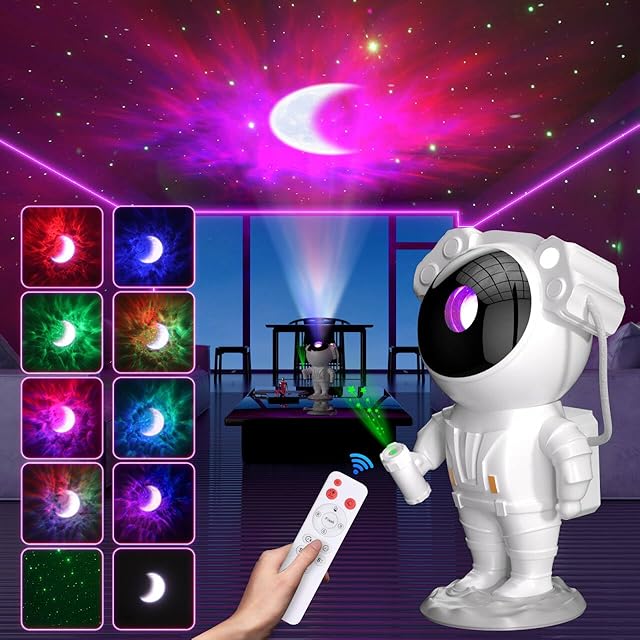 Astronaut Galaxy Star Projector LED Night Light