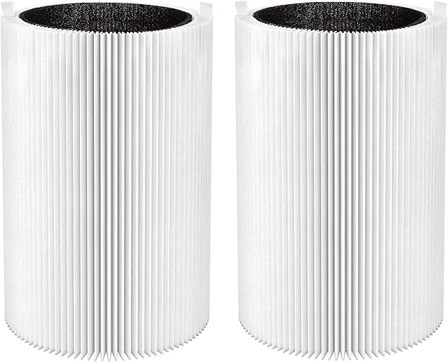 Blue Pure 411 Replacement Filters for Blueair Blue Pure 411, 411+, 411 Auto and Mini Air Purifier, Include 2 Particle and 2 Activated Carbon