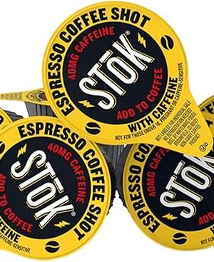 100 SToK Caffeinated Unsweetened Black Coffee Shots.