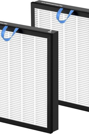 2 Pack Vital 100S Replacement Filter Compatible with LEVOIT Vital 100S and 100S-P Air Purifier, 3-in-1 with High-Efficiency Activated Carbon Vital 100S Filter for Home, Vital 100S-RF, White