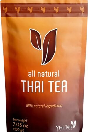Yim Tea Co. Thai Tea Mix - 100% Natural Loose Leaf (200g) | for Iced and Boba Tea | Made With Assam Black