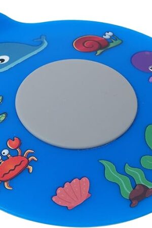 Bathtub Drain Stopper, Silicone Tub Stopper Plug, Universal Bath Drain Cover, Kids Tots Babies Gift (Blue Turtle)
