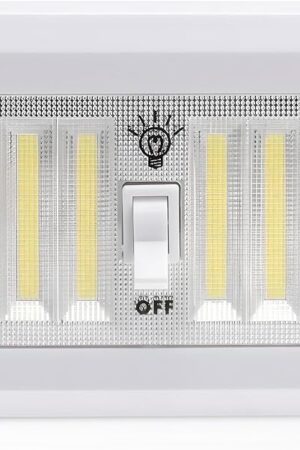 AlltroLite LED Closet Light Switch | 400 Lumen Wireless Battery Powered COB Night Light | Stick On Magnetic Battery Lights for Under Cabinet, Shelf, Shed, Kitchen, Garage, Attic, RV, DIY