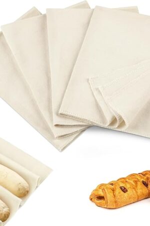 4PCS Tea Towels for Baking Sourdough, 14x18.8 Inch Reusable Thick Bread Towels for Proofing, Bread Cloth for Baguettes, Pastry, Loaves