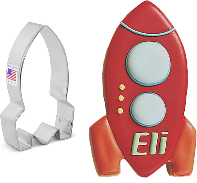 Ann Clark Cookie Cutters Space Rocket Cookie Cutter, 4" Made in USA