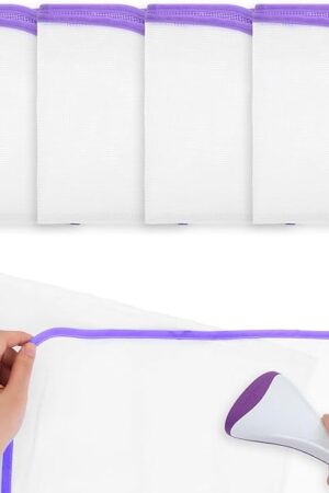 4 Pcs Pressing Cloth for Ironing, Ironing Cloth to Protect Clothes, 60 x 40cm/23.63 X 15.75 in Pressing Cloth for Avoid Iron Damage and Shine to Garments Clothes
