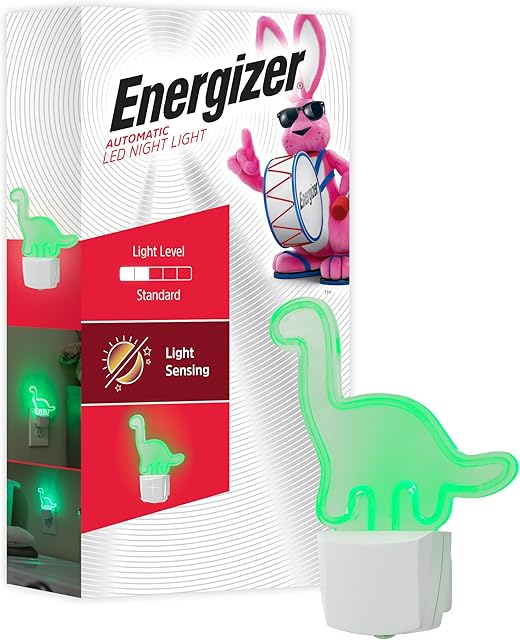 Energizer Long-Neck Dinosaur Night Light Green