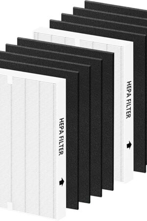 AP-1512HH Replacement Filter for Coway Airmega AP-1512HH and Airmega 200M Series Air Purifiers, Funmit 2 True HEPA Filter and 8 Activated Carbon Pre-Filters, Compared to Part # 3304899