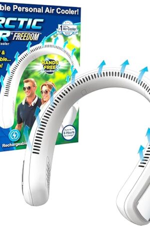 Arctic Air Freedom Personal Air Cooler Neck Fan with Hands-Free Wearable Design