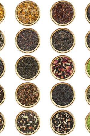 VAHDAM, World Top 20 Tea Sampler - Black, Green, Chai, Herbal & More | Assorted Loose Leaf Gift Set Variety Pack | Tea Gift Ideas for Women & Men