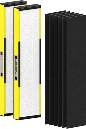 2 Pack FLT5000 True HEPA Replacement filter C for AC5000, AC5000E, AC5250PT, AC5350B, AC5350BCA, AC5350W, AC5300B, CDAP5500B, AP2800CA