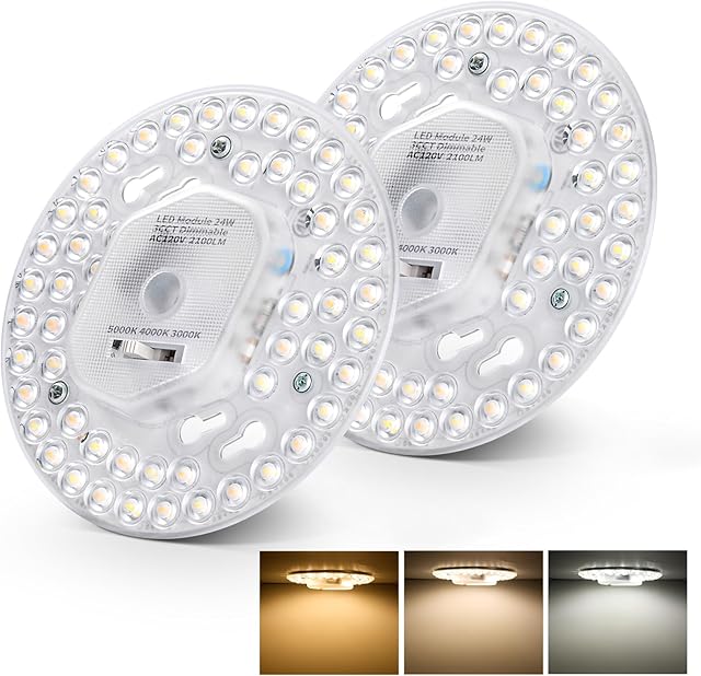 Ceiling Fan LED Light 5.1 inch 24W 3000K/4000K/5000K