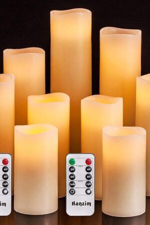 Candles LED Candles Set of 9 Ivory