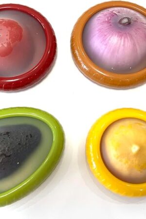 4PC Silicone Fruit and Vegetable Storage Containers Set for Fridge, Onion Storage Container, Avocado keeper,Tomato Saver,and Lemon holder