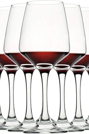 Wine Glasses Set of 8, 12oz, Lead-free, Clear, Durable Glassware