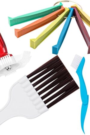 5 Pcs Air Conditioner Fin Cleaner Set 3 Different Ac Fin Comb Condenser Fin Straightener,2 Different Brush Condenser Ac Coil Cleaner Air Refrigerator Fin Cleaner Evaporator Radiator Repair Clean Tool