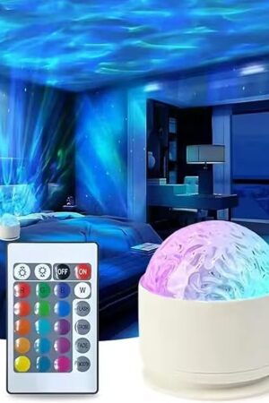 2 in 1 Northern Lights Projector, 16 Color Aurora Night Light Projector,Remote Galaxy Light Projector,USB Recharge Ocean Wave Projector for Playroom Birthday Kids Teen Gift (Aurora & Wave)