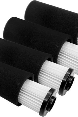 4 Pack Filters Compatible with Dirt Devil Style F112 Endura Replacement Odor Trapping Filter,UD20120NC, UD70161, UD70164, UD70174，Compares to AD47936