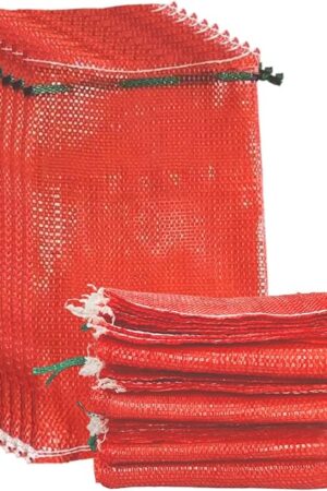 10 Pack Mesh Onion Bags, 11"×18" Reusable Vegetable Produce Bags 10LB with Drawstring for Onions Vegetables Crawfish Citrus Firewood (10, 11''*18'')