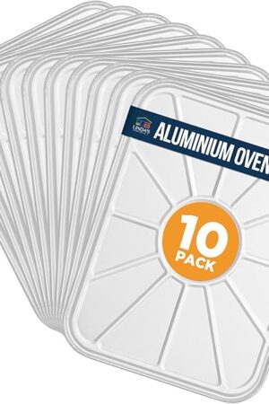 Aluminum Oven Liners for Bottom of Oven (10 Pack), Disposable Foil Oven Liners for Bottom of Oven, Oven Drip Pans, Oven Liners for Bottom of Electric Oven and Gas Oven, Oven Liner, 18.5" x 15.5?