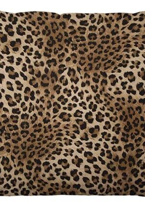 EKOBLA Throw Pillow Cover Leopard Print Pattern Safari Wild Animal Theme Pattern Leo Skin Cheetah Tiger Decor Lumbar Pillow Case Cushion for Sofa Couch Bed Standard Queen Size 20x30 Inch