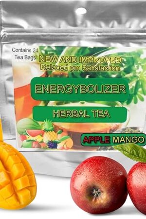 Energybolizer Perfect Weight Herbal Tea, 24 Bags (Apple Mango) | Supports Digestion | for Men and Women | Natural Herbal Tea