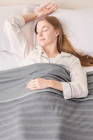 EMME Double-Sided Cooling Blankets Summer Blanket Thin Lightweight Throw Blanket Keep Body Cool