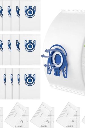 20 Pack 3D Airclean Bags Replacement for Miele GN Vacuum Cleaner Bags for Miele Classic C1 Complete C1 Complete C2 Complete C3 S227 S240 S270 S400 S2 S5 S8 Series