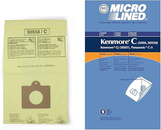 9 Vacuum Cleaner Bags for Sears Kenmore 5055 50557 50558 Panasonic C-5 C5 C Q