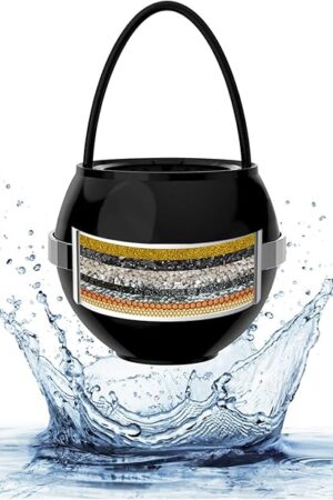 Bathtub Water Filter for Tub with Overflow,2,500 Gallons of Filtration,8 Stages Bath Filter,Remove contaminants,Chlorineand Fluoride,Hardwater Softener,BPA Free(Upgrade Version),Black