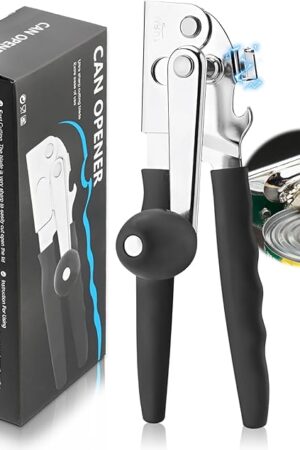 Commercial Can Opener Manual Heavy Duty Stainless Steel Handheld Smooth Edge Can Opener for Seniors for Kitchen
