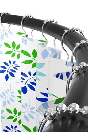 Curved Shower Curtain Rod, 45-72 inches Adjustable Arched Shower Curtain Curved Rods, Rustproof Round Never Fall Design for Bathroom, Black, Need to Drill