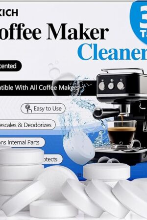 Coffee Machine Cleaner Descaler Tablets 34 Pack, Coffee Maker Cleaner for Keurig, Ninja, Breville, Delonghi, Nespresso, Miele,Espresso Machine Cleaning Tabs,Descaling Solution for Coffee Pot Maker