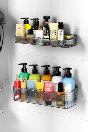 Clear Grey Acrylic Shower Caddy