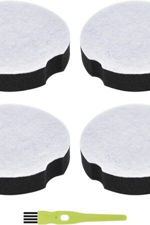 4 Pack Replacement Filters for Bissell Powerforce Compact Lightweight Upright 2112 1520 Turbo Bagless 2690 Cleanview Vacuum Cleaner, Compare to Part #1604896