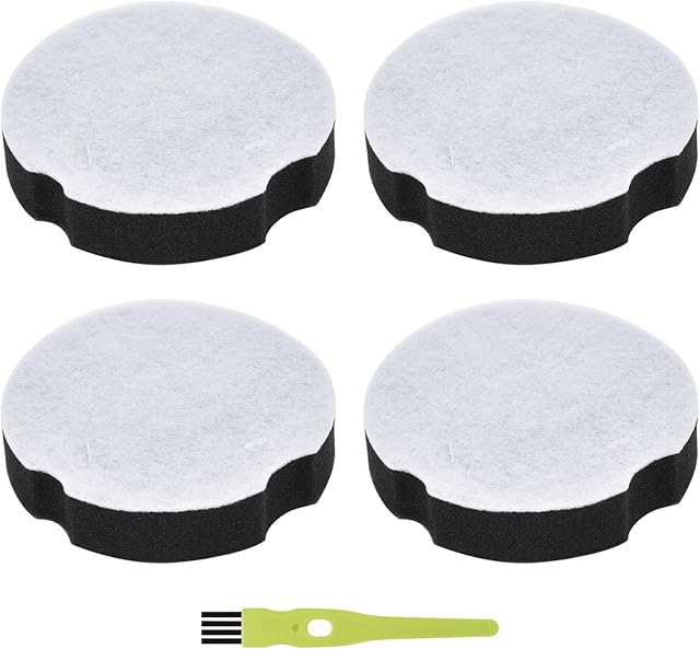 4 Pack Replacement Filters for Bissell Powerforce Compact Lightweight Upright 2112 1520 Turbo Bagless 2690 Cleanview Vacuum Cleaner, Compare to Part #1604896