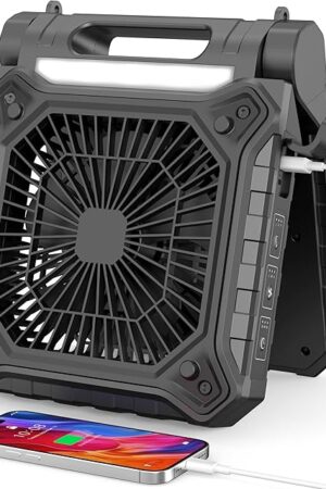 9 inch Solar Fan Portable Rechargeable Fan