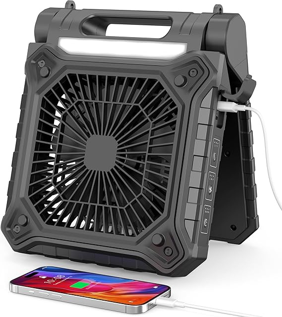 9 inch Solar Fan Portable Rechargeable Fan