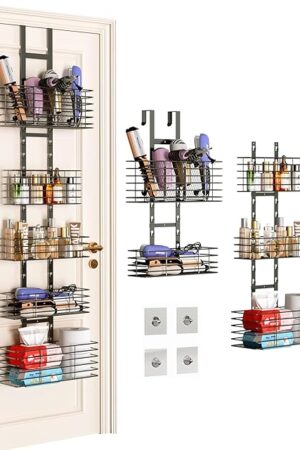 5-Tier Over The Door Wall Mounted Bathroom Organizer