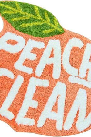 Bath Mat Decor Door Mat Bathroom Area Rug Plush Coral Fabric Bedroom Toilet