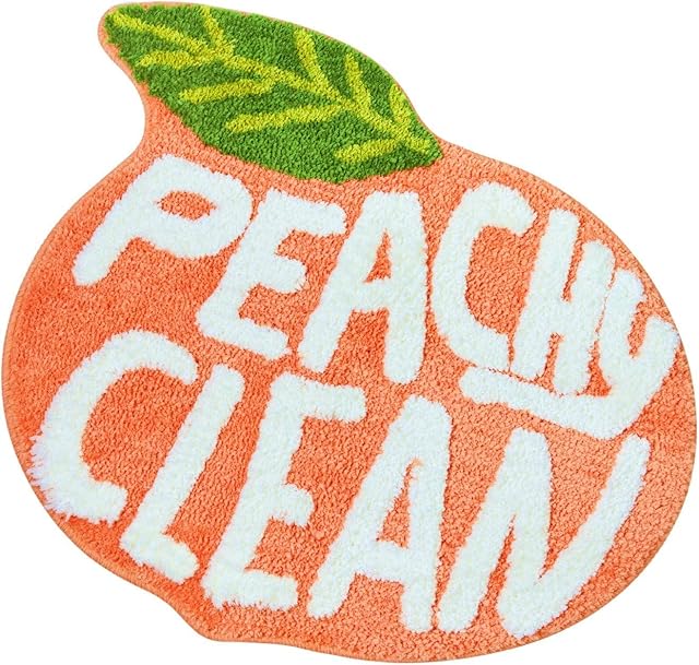 Bath Mat Decor Door Mat Bathroom Area Rug Plush Coral Fabric Bedroom Toilet