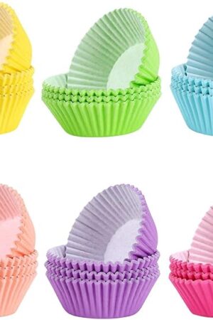 600 pcs Rainbow Standard Paper Cupcake Liners - Versatile Baking Cups for Muffins and Cupcakes, Ideal for Pans. Perfect for Events, Easy Cleanup, Brighten Your Baked Goods with Vibrant Colors