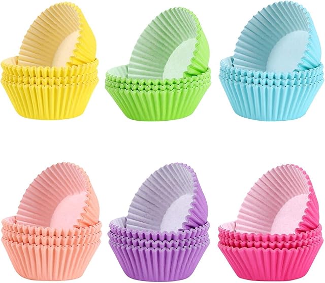 600 pcs Rainbow Standard Paper Cupcake Liners - Versatile Baking Cups for Muffins and Cupcakes, Ideal for Pans. Perfect for Events, Easy Cleanup, Brighten Your Baked Goods with Vibrant Colors