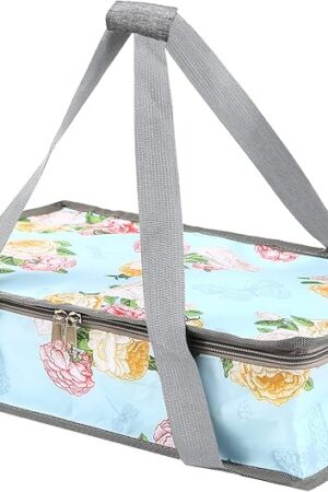 Casserole Carrier,Insulated Casserole Carrier For Hot or Cold Food,Pie Carrier,Casserole Dish Carrying Case With Lid and Handle,Insulated Food Warmer Bag For Party/Picnic,Pioneer Woman Dishes Carrier