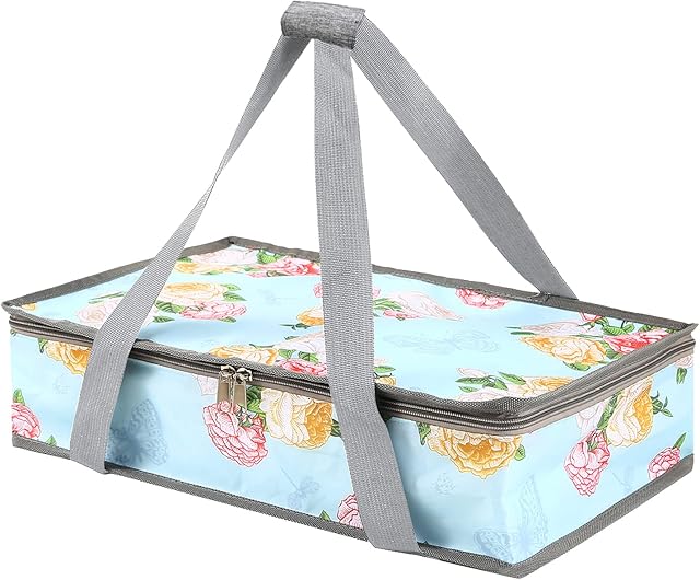 Casserole Carrier,Insulated Casserole Carrier For Hot or Cold Food,Pie Carrier,Casserole Dish Carrying Case With Lid and Handle,Insulated Food Warmer Bag For Party/Picnic,Pioneer Woman Dishes Carrier
